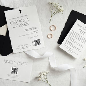 Conjunto de invitaciones de boda cristiana, invitaciones de versículos bíblicos, plantilla editable, invitación mínima y elegante, invitaciones de boda católicas