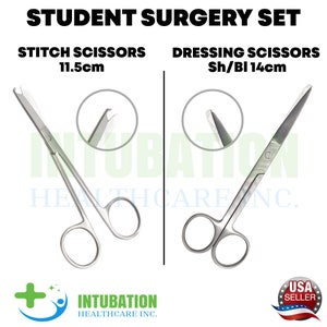 10-Piece Minor Surgery Dissecting Tool Kit - Stainless Steel For Biology & Medical Students
