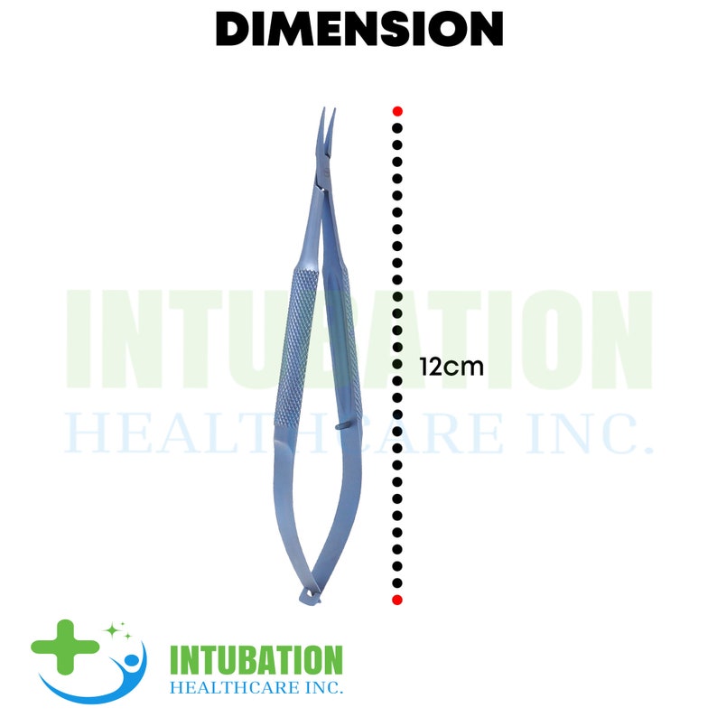 Barraquer Micro Needle Holder Curved Without Lock 12cm Titanium for ...
