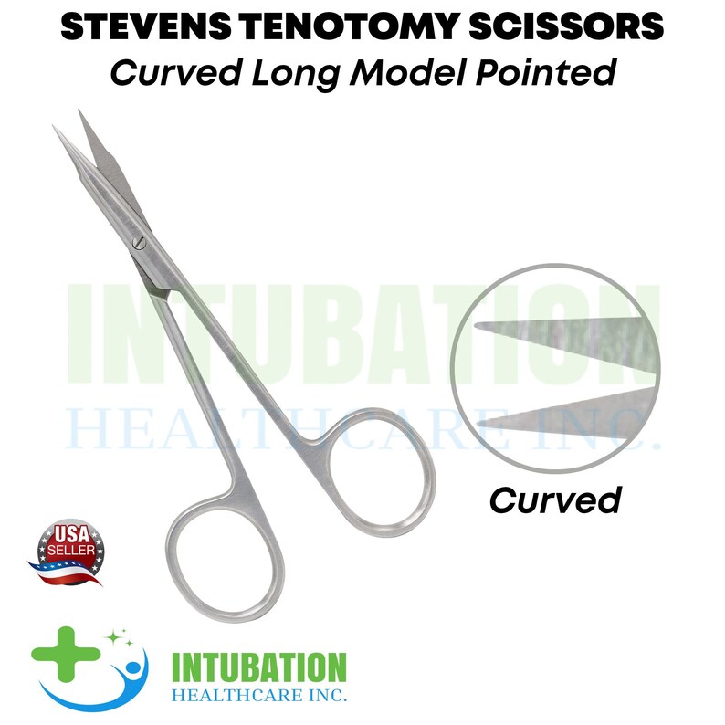 Stevens Tenotomy Micro Surgery Scissors Curved Pointed Blade Long Model ...