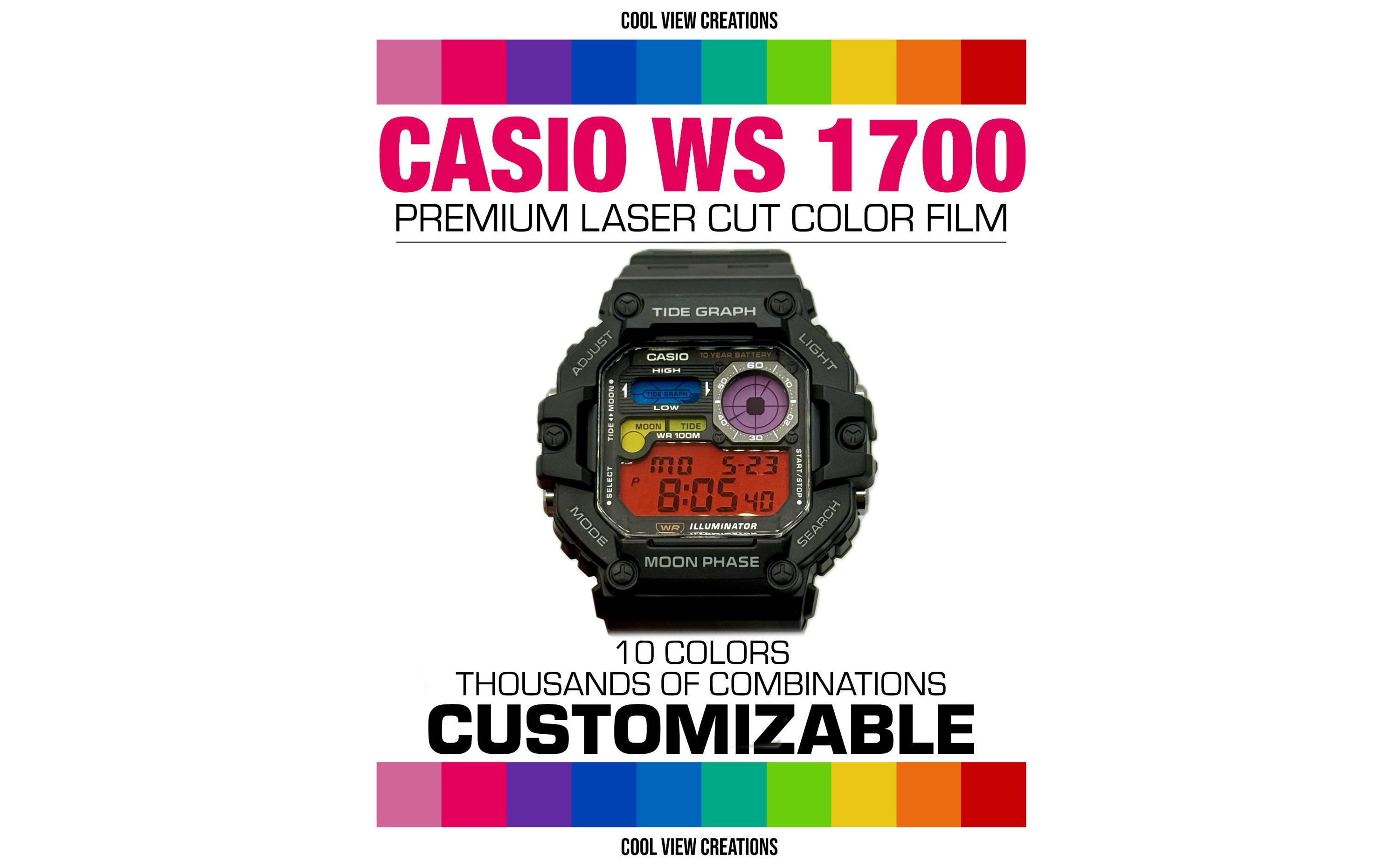 Casio WS 1700 Series Precise Laser Cut Color Film Set Only (color
