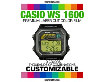 Casio WS-1600 Film Mod - Améliorez votre Casio WS-1600 avec dix variations de couleurs vives.