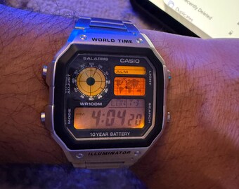 Custom Casio AE1200 “casino Royale” Mod – Laser Engraved Band