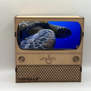 Retro TV Phone Stand LightBurn File – Laser Cut Digital Design for 3mm Wood, Vintage Style Cellphone Display Holder