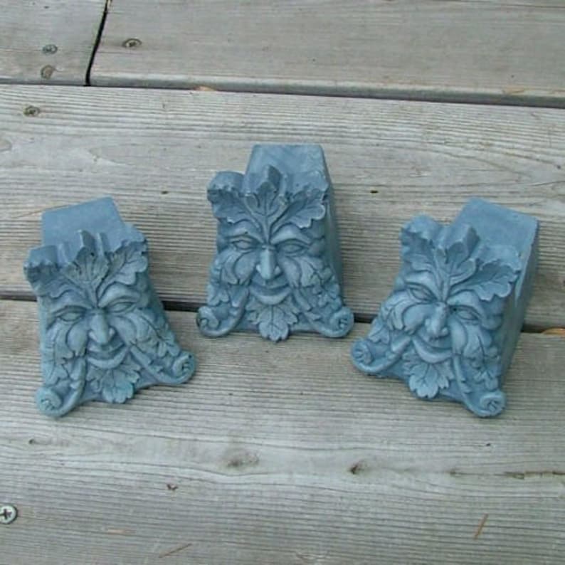Green Man Pot Feet bluestone Concrete Pot Risers Etsy