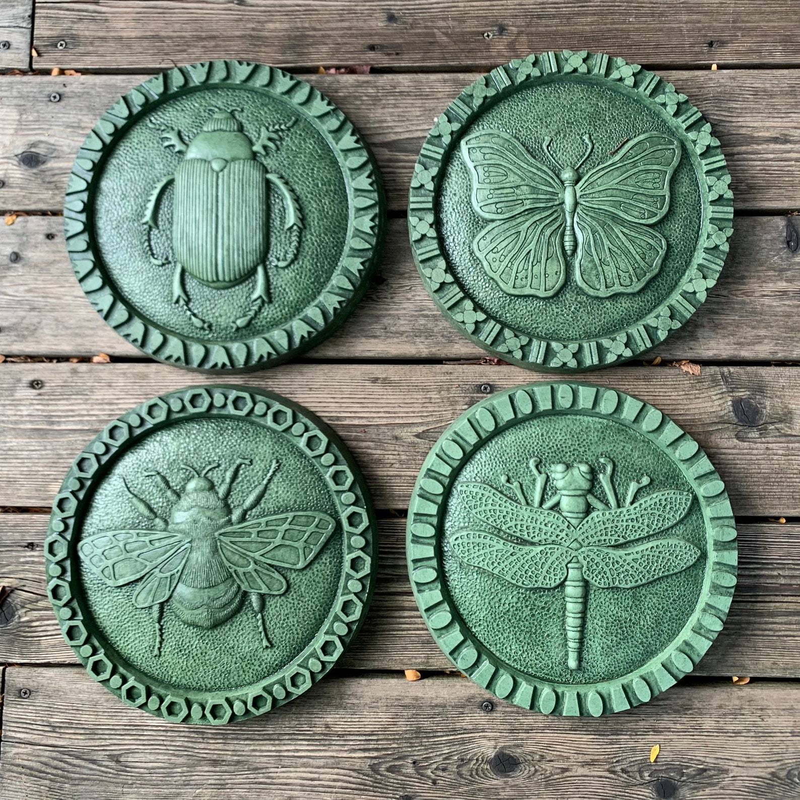 Concrete Bumble Bee Stepping Stone moss and Garden Sculpture Etsy