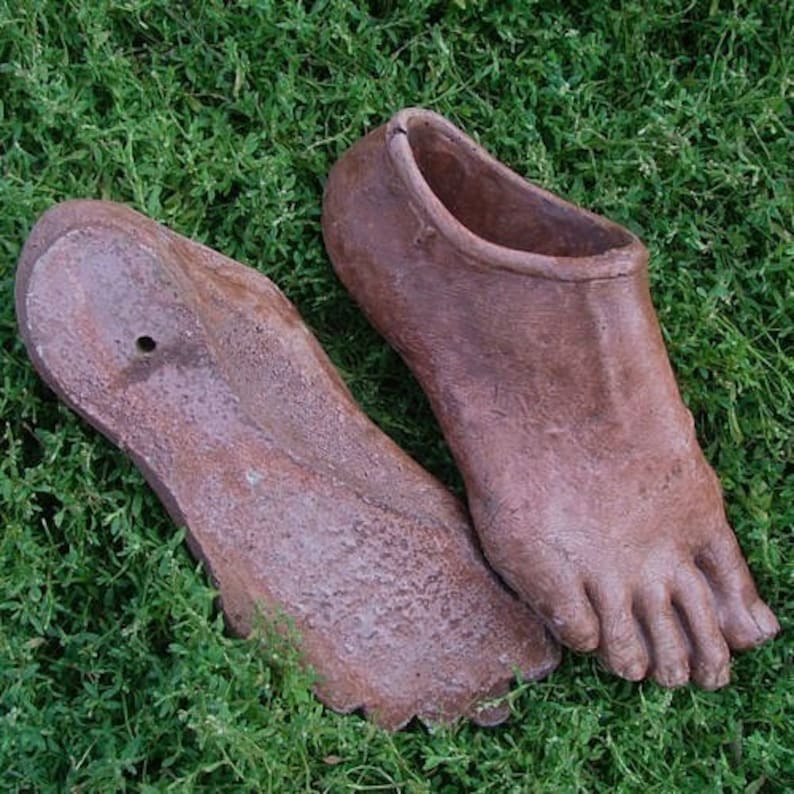 Concrete Planter Terracotta Goddess Planter Feet Garden Etsy