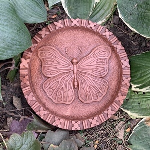 Cast Concrete Butterfly Stepping Stone (Terracotta) and Garden Art