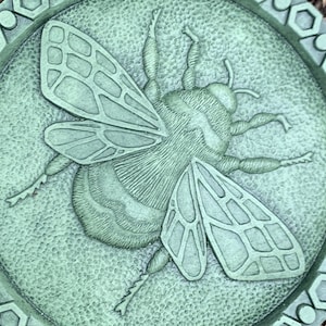 Cast Stone Bumble Bee Stepping Stone Moss and Yard Sculpture image 2