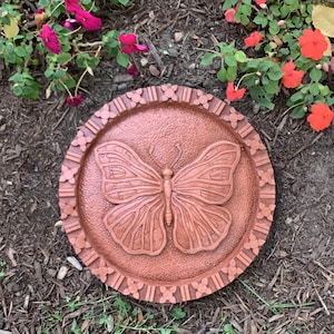 Concrete Butterfly Stepping Stone (Terracotta) Garden Sculpture