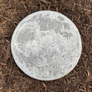 Cast Concrete Full Moon Stepping Stone Stepping Stone