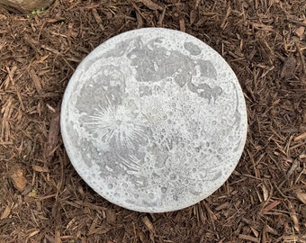 Cast Concrete Full Moon Stepping Stone Stepping Stone