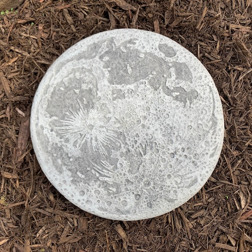 Cast Concrete Full Moon Stepping Stone Stepping Stone