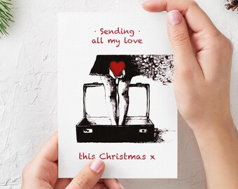 Sending All My Love this Christmas - Romantic Christmas Card Love Christmas Card | Handmade | For Him | For Her