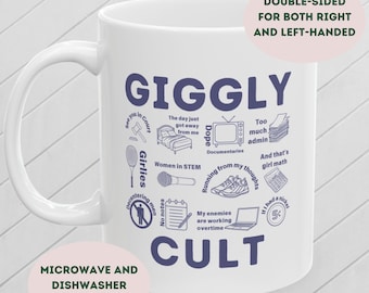 Giggly Cult Mug, Giggly Squad Fan Cup, Giggler Mug, Hannah Berner Paige Desorbo Fan Cup