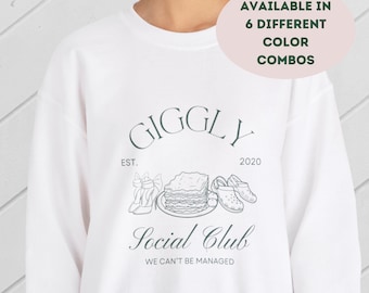 Giggly Squad Fan Sweatshirt Giggly Social Club Sweatshirt Gift for Giggler Hannah Berner Paige Desorbo Sweatshirt Club Giggly Sweatshirt