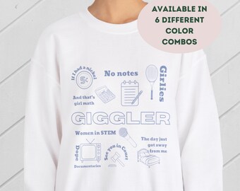 Giggly Squad Fan Sweatshirt Giggler Sweatshirt Gift for Giggler Hannah Berner Paige Desorbo Sweatshirt Club Giggly Sweatshirt