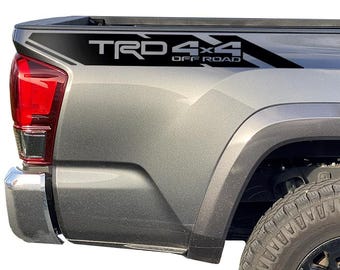 TRD 4X4 Off Road Decals Tacoma Truck Fit Toyota Bedside Decal Sticker Vinyl 2P