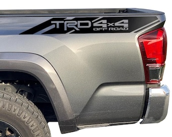 TRD 4X4 Off Road Decals Tacoma Truck Fit Toyota Bedside Decal Sticker Vinyl 2Pcs