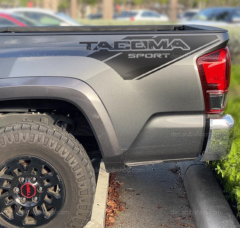 Tacoma Sport Decals Truck Fit Toyota TRD SR5 Bedside Decal Sticker Vinyl 2Pcs