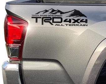 TRD 4x4 Mountain Decal: Toyota Tacoma Tundra Truck Bedside Vinyl Sticker