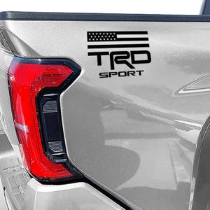 TRD Sport Sticker Decals Toyota Tacoma 2024 2025 Truck Fit Bedside Decal American Flag Vinyl Pair