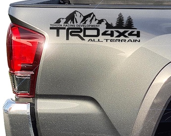 TRD 4x4 Mountain Decals: Toyota Tacoma Tundra Truck Bed Vinyl Sticker