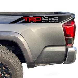 TRD 4X4 Off Road Decals Tacoma Truck Fit Toyota Bedsides Decal Sticker Vinyl TRDred