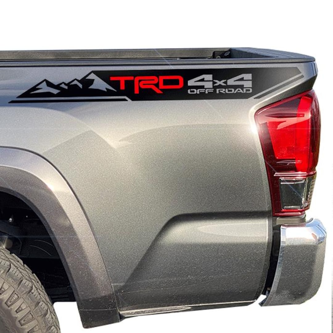 Oracal 651 TRD Style Side Bedside Decals For Toyota Tacoma & Tundra – Gloss Or Matte Finish