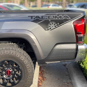 Tacoma Compass Decals Truck Fit Toyota TRD SR5 Bedside Decal Sticker Vinyl 2Pcs