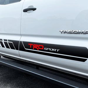 TRD Sport Decals Tacoma Truck Fit Toyota Decal Sticker Vinyl Stripes Sidedoor