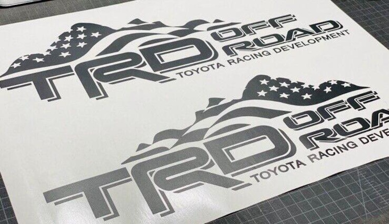 TRD off Road Decals: American Flag Toyota Truck Bedside Vinyl Sticker ...