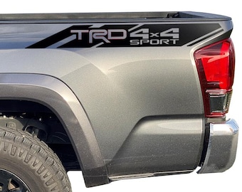 TRD 4X4 Sport Decals Tacoma Truck Fit Toyota Bedside Decal Sticker Vinyl 2Pcs