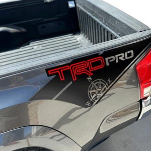 TRD PRO Decals Tacoma Truck Fit Toyota Bedside Decal Sticker Vinyl Pair