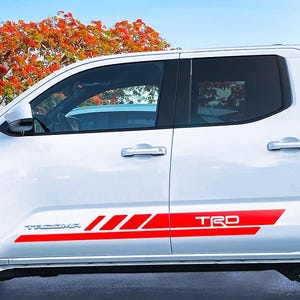 Toyota Tacoma TRD Decals: Sport Racing Side Stripe Vinyl Graphics 2016-2025