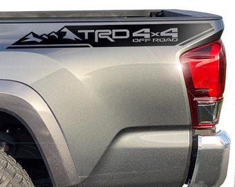 TRD 4X4 Off Road Decal: Toyota Tacoma Truck Bedside Sticker (2 Pcs)