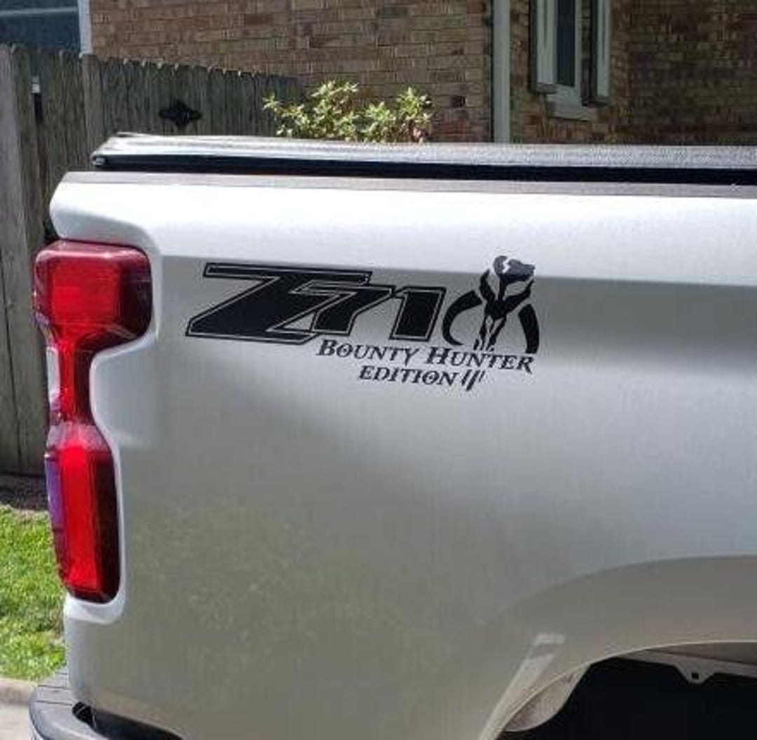 Gloss Black Z71 4x4 Truck Bed Decal Set For Chevrolet Silverado - Made In USA