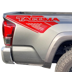 Tacoma Truck Bedside Decals: Toyota TRD Off Road Flag Vinyl Stickers