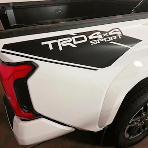 Tacoma TRD 4X4 Sport Decals Truck Fit Toyota Bedside Decal Stickers Vinyl Stripes 2Pc