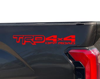TRD 4X4 Off Road Decal: Toyota Tundra/Tacoma Vinyl Stickers