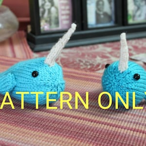 PATTERN Knitted Narwhal pattern only