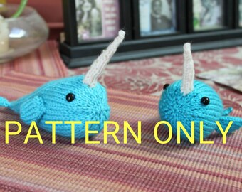 PATTERN Knitted Narwhal pattern only