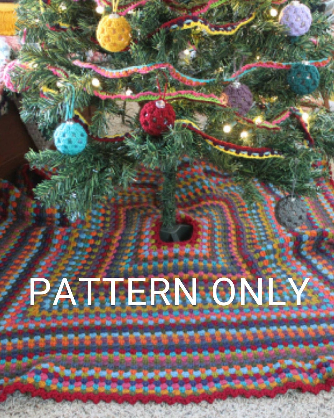 CROCHET PATTERN Granny Square Tree Skirt Etsy