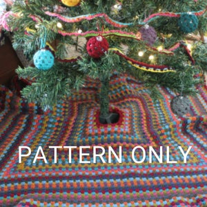 CROCHET PATTERN Granny Square Tree Skirt