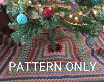 CROCHET PATTERN Granny Square Tree Skirt