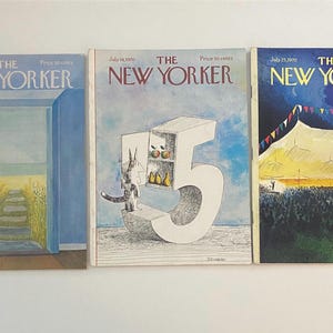 Set of 3 - 1970 The New Yorker magazine, complete editions. July 11, 18 & 25, 1970