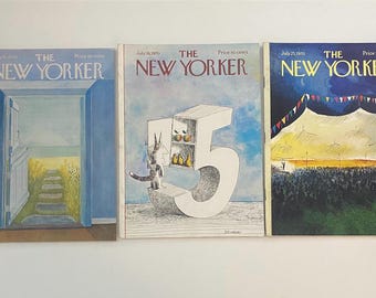 Set of 3 - 1970 The New Yorker magazine, complete editions. July 11, 18 & 25, 1970