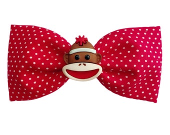 Sock Monkey Hair Clip