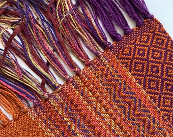 handwoven scarf curry orange bamboo