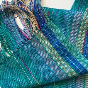 scarf handwoven bamboo jade blend